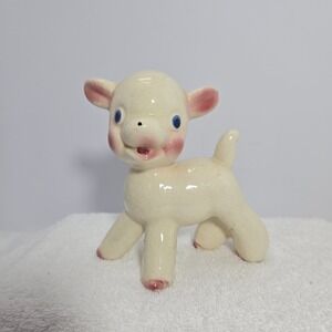 Vtg Rempel Enterprises Diamond Pottery Fleecy The Lamb Easter Hard To Find